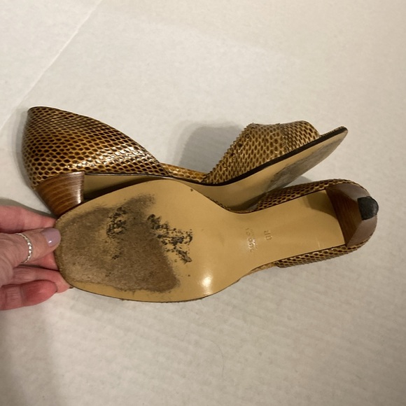 Gucci snakeskin D’orsay open toe heels size 8B - Picture 10 of 16